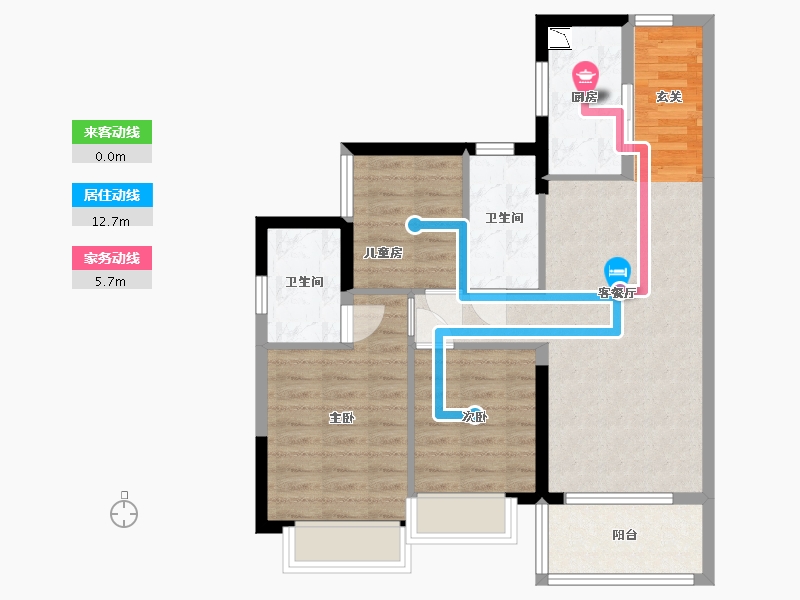 广东省-东莞市-万象府-74.49-户型库-动静线