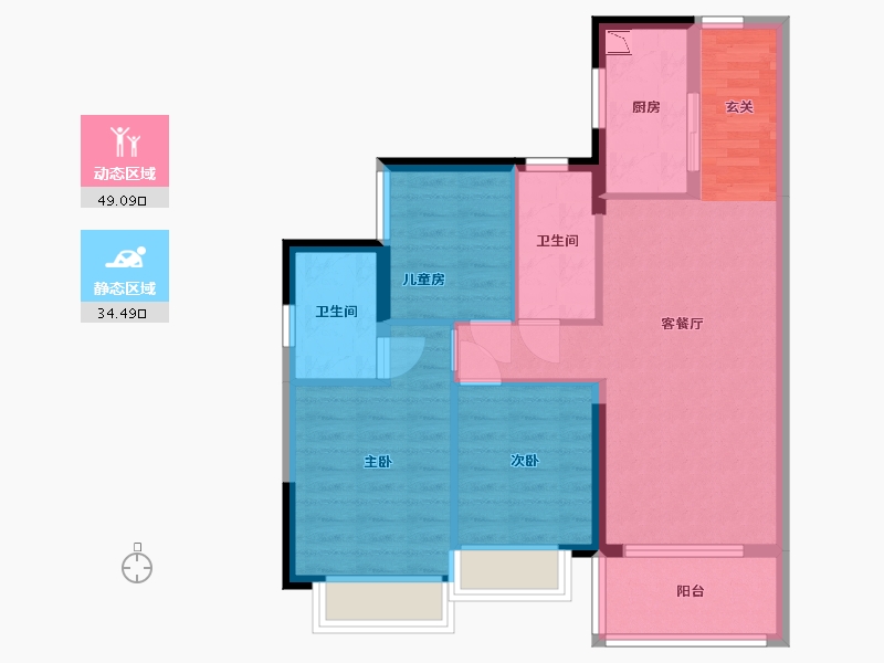 广东省-东莞市-万象府-74.49-户型库-动静分区