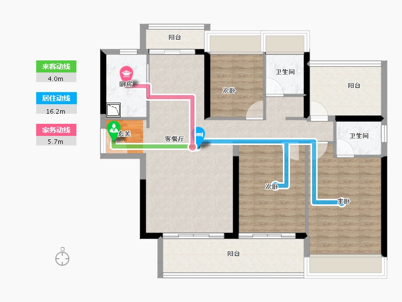 广东省-中山市-敏捷·紫岭天玺-103.79-户型库-动静线