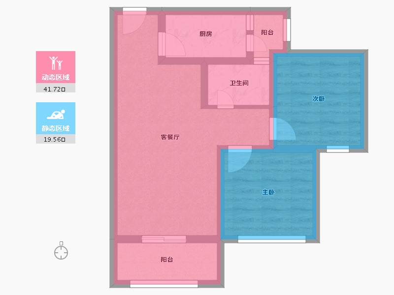 海南省-三亚市-海韵阳光城-53.20-户型库-动静分区