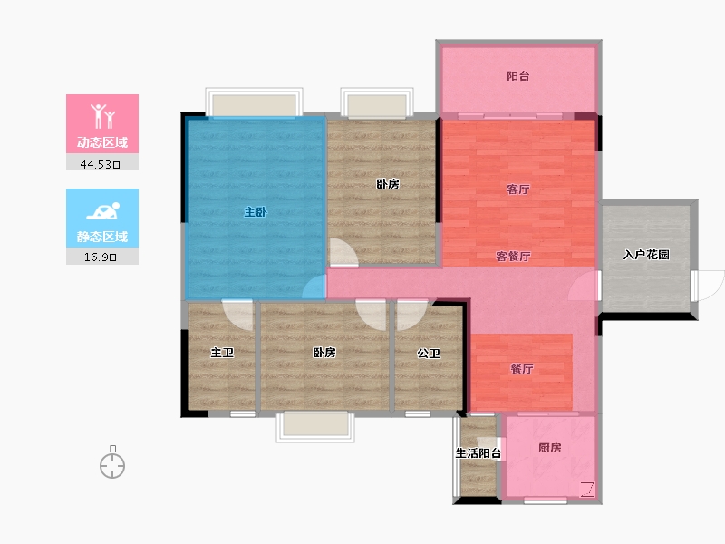 海南省-儋州市-广物雅拉湖畔-94.46-户型库-动静分区