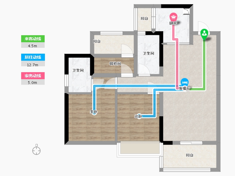 广东省-中山市-远洋君域-74.17-户型库-动静线