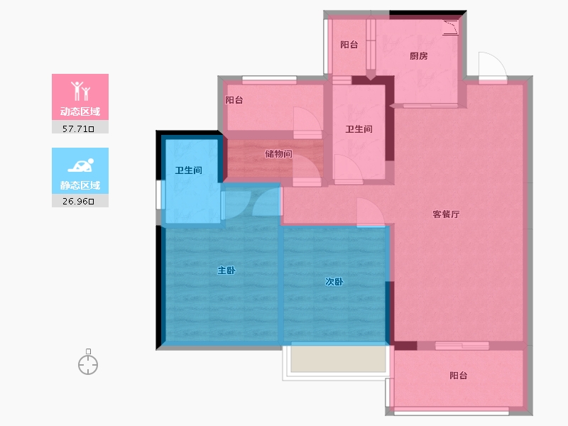 广东省-中山市-远洋君域-74.17-户型库-动静分区