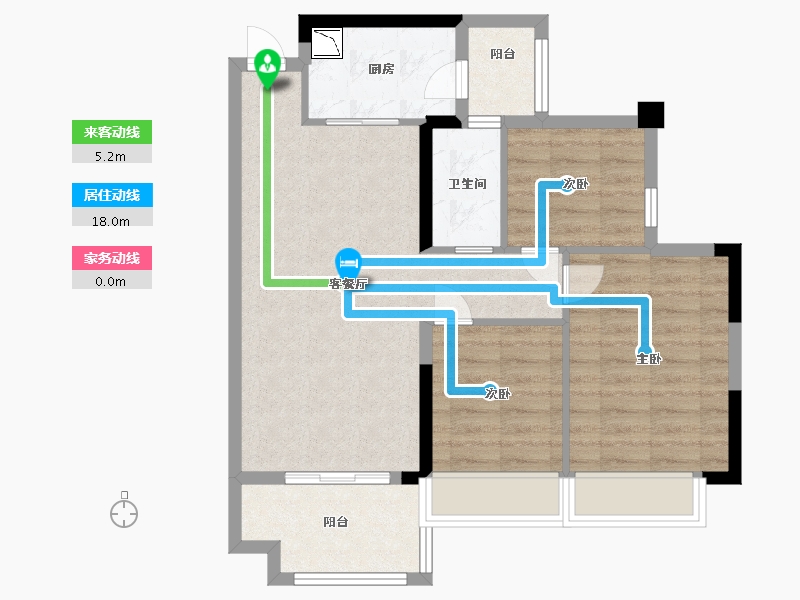 广东省-中山市-越秀可逸豪苑-71.20-户型库-动静线