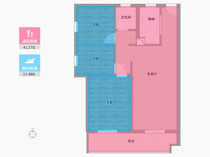 广西壮族自治区-北海市-彰泰玫瑰郡-57.60-户型库-动静分区