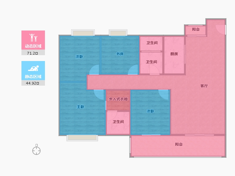 江西省-南昌市-东方城-108.50-户型库-动静分区