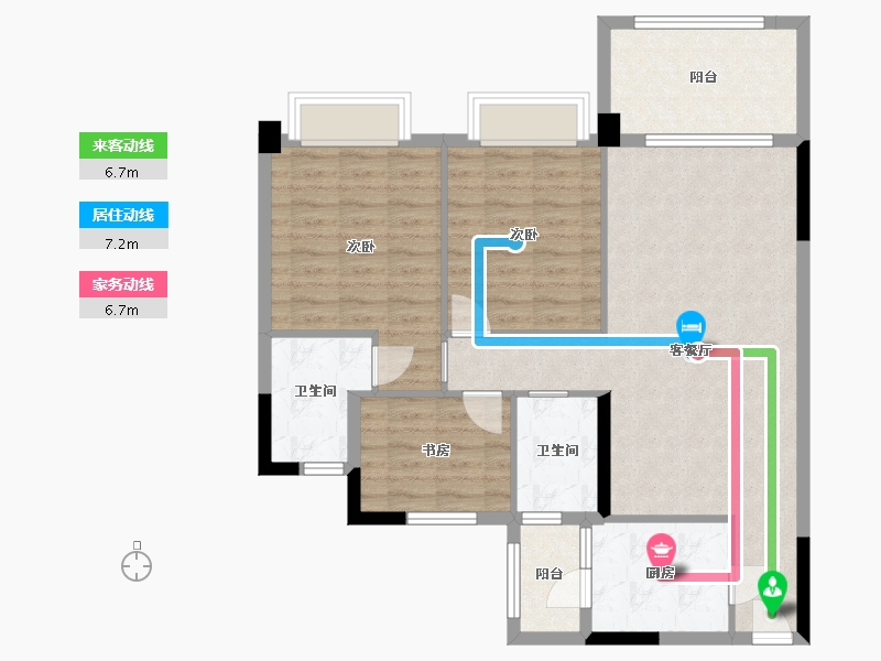 广东省-中山市-华隆银华花园-93.41-户型库-动静线