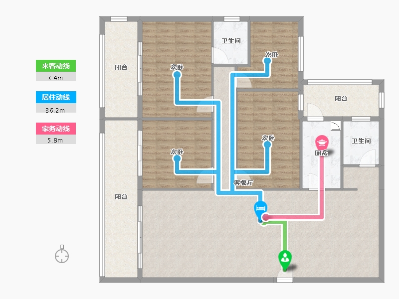 广西壮族自治区-南宁市-桃源湖居-151.46-户型库-动静线