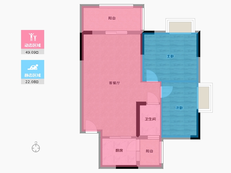 广东省-中山市-嘉源豪庭-63.52-户型库-动静分区