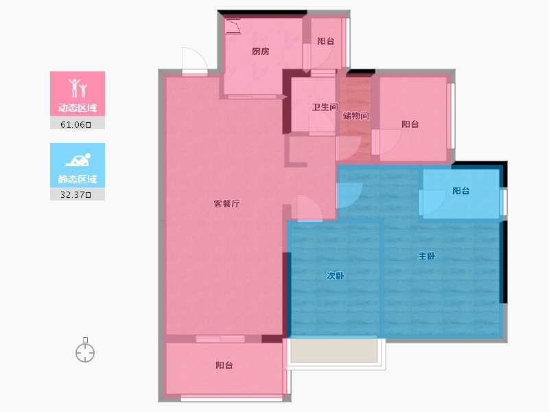 广东省-中山市-远洋君域-82.72-户型库-动静分区