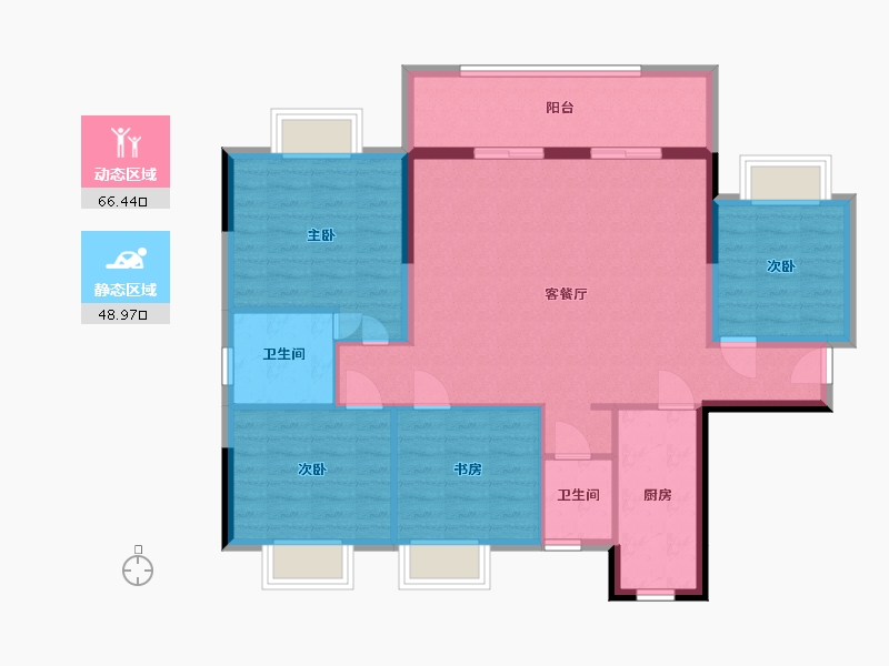 广西壮族自治区-南宁市-金陵世家-104.41-户型库-动静分区