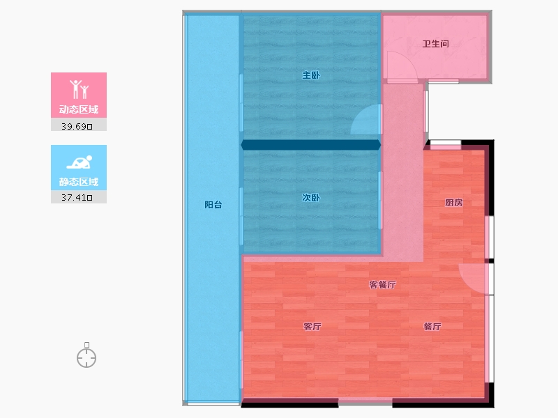 海南省-三亚市-三亚璞海-71.75-户型库-动静分区