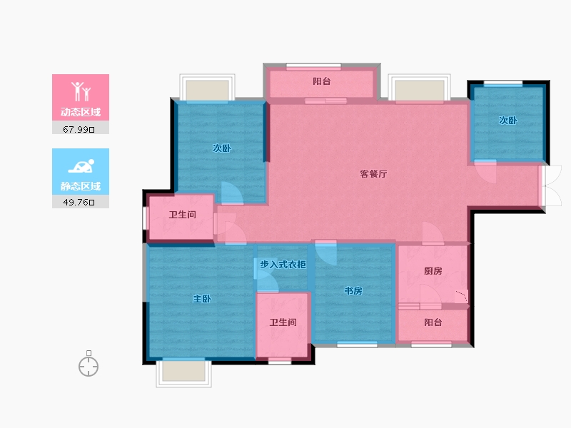 广西壮族自治区-南宁市-名门天境-105.23-户型库-动静分区