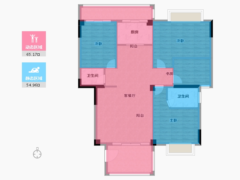 广东省-潮州市-东晖家园-109.31-户型库-动静分区