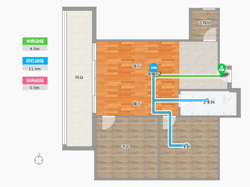 海南省-三亚市-三亚湾红树林度假公寓-78.85-户型库-动静线