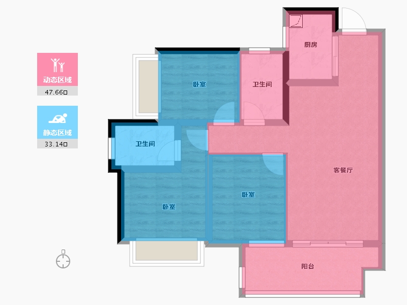 广西壮族自治区-贵港市-阳光城文澜府-71.20-户型库-动静分区