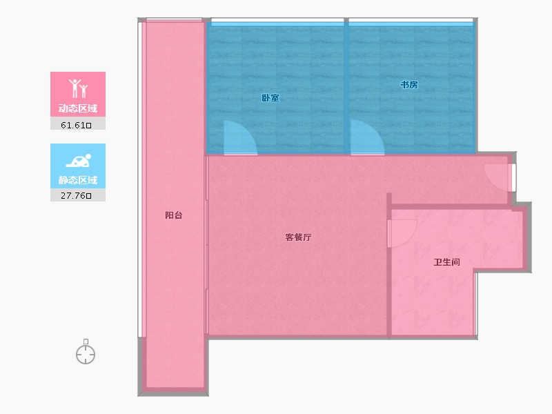 海南省-三亚市-三亚湾红树林度假公寓-83.38-户型库-动静分区