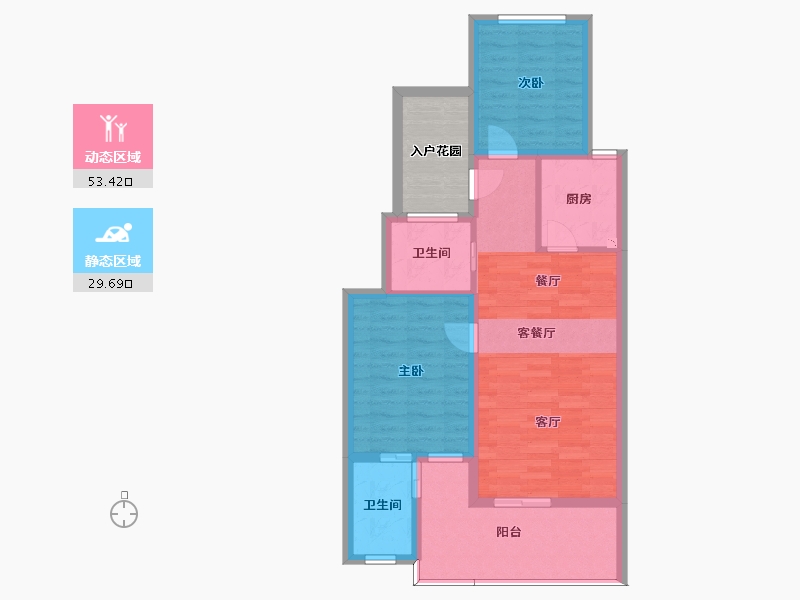 海南省-三亚市-天惠仙嶺郡二期-79.90-户型库-动静分区