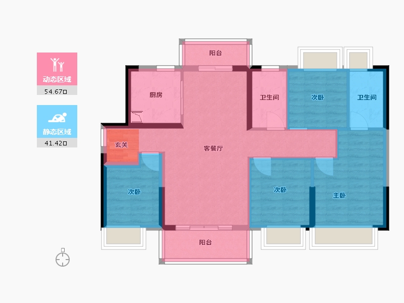 广东省-东莞市-唐商翰林府-85.27-户型库-动静分区