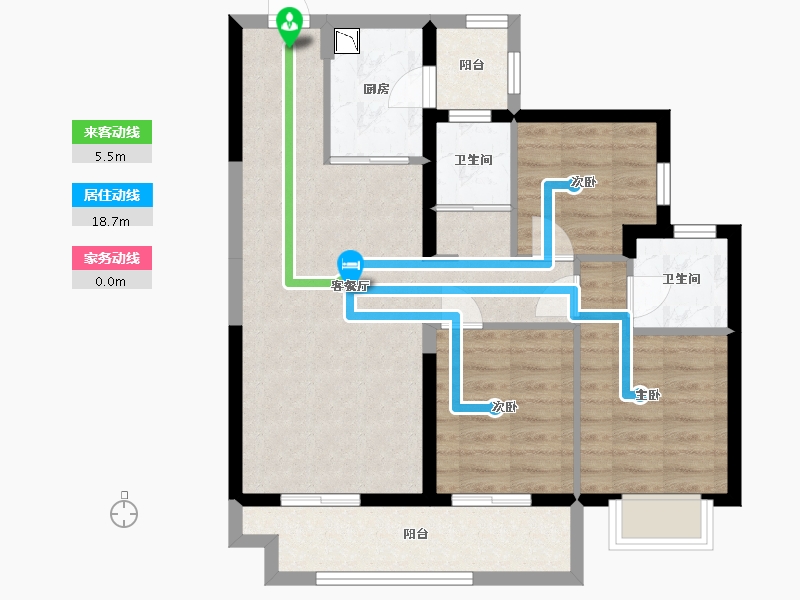 广西壮族自治区-南宁市-碧桂园时代城-75.48-户型库-动静线