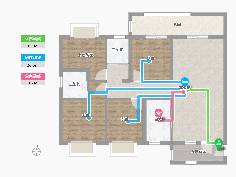 广西壮族自治区-南宁市-碧桂园时代城-91.00-户型库-动静线