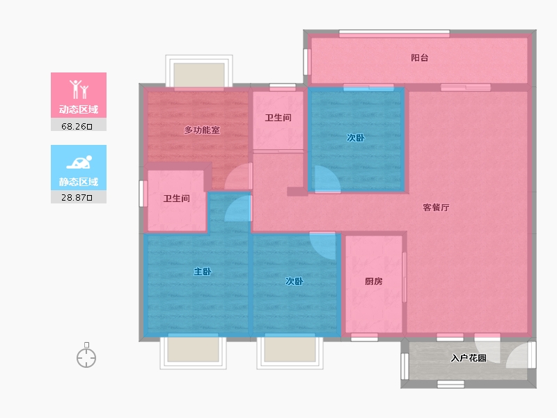 广西壮族自治区-南宁市-碧桂园时代城-91.00-户型库-动静分区