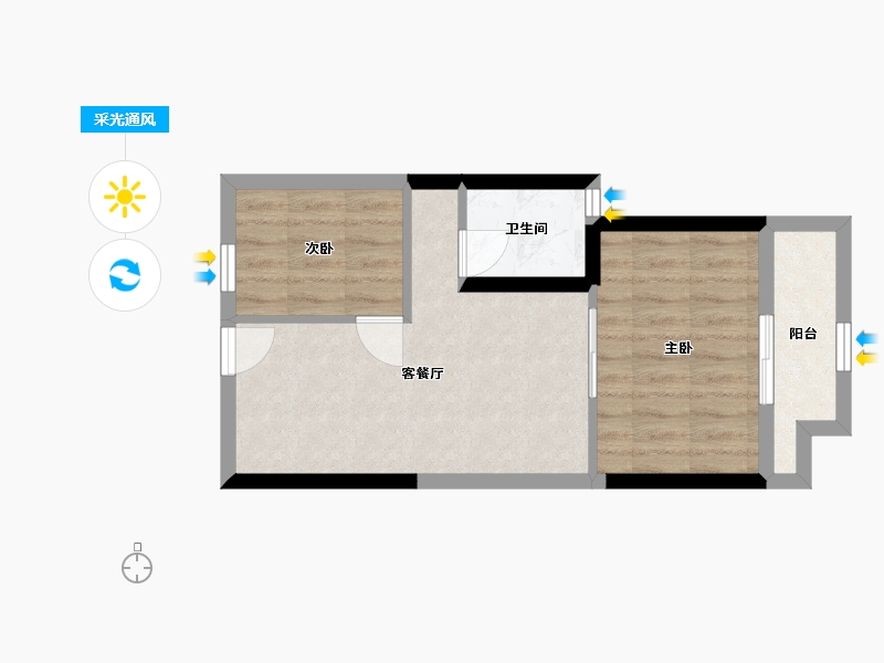 广西壮族自治区-北海市-兆信铂悦湾-42.42-户型库-采光通风