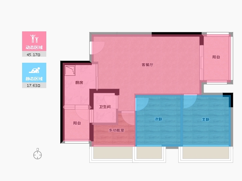 广西壮族自治区-南宁市-大嘉汇尚悦二期-55.48-户型库-动静分区