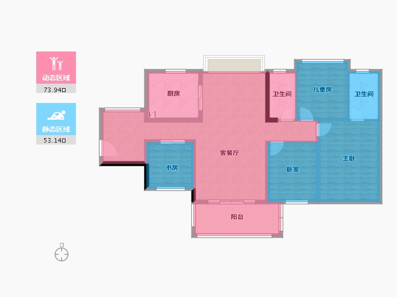 广西壮族自治区-贵港市-华泰荣御-113.90-户型库-动静分区