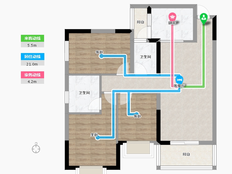 广西壮族自治区-南宁市-汉军冠江台-77.02-户型库-动静线