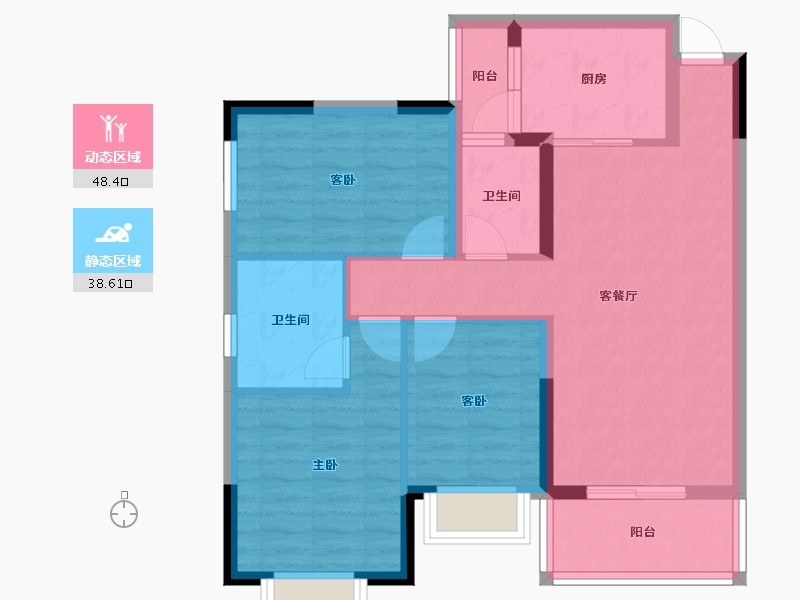 广西壮族自治区-南宁市-汉军冠江台-77.02-户型库-动静分区