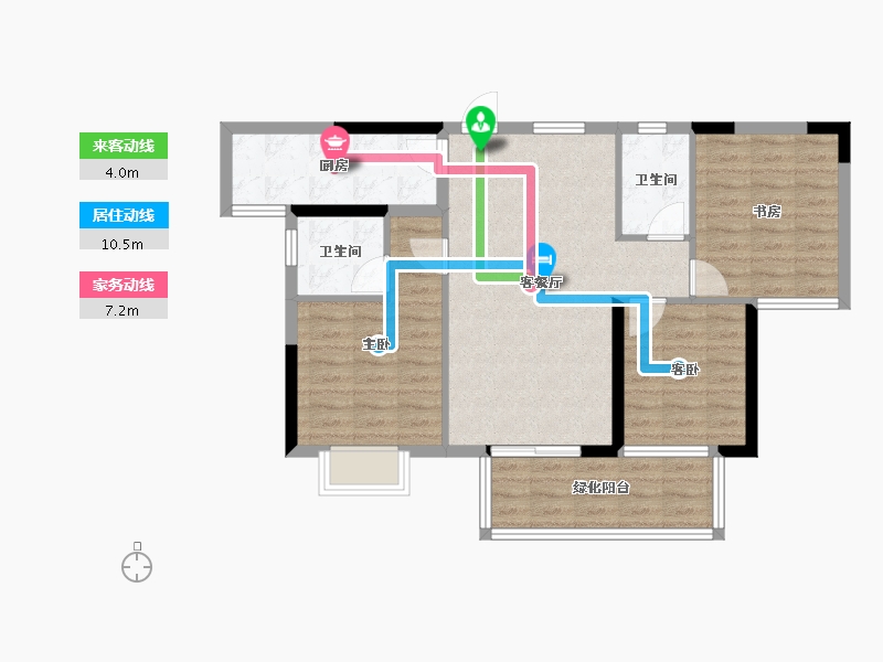 广西壮族自治区-南宁市-龙光玖珑华府-79.94-户型库-动静线