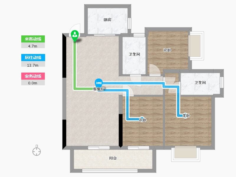 广西壮族自治区-南宁市-意洲嘉园盛景-84.21-户型库-动静线