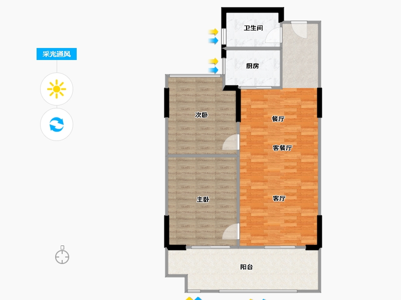 海南省-三亚市-华润石梅湾-86.17-户型库-采光通风