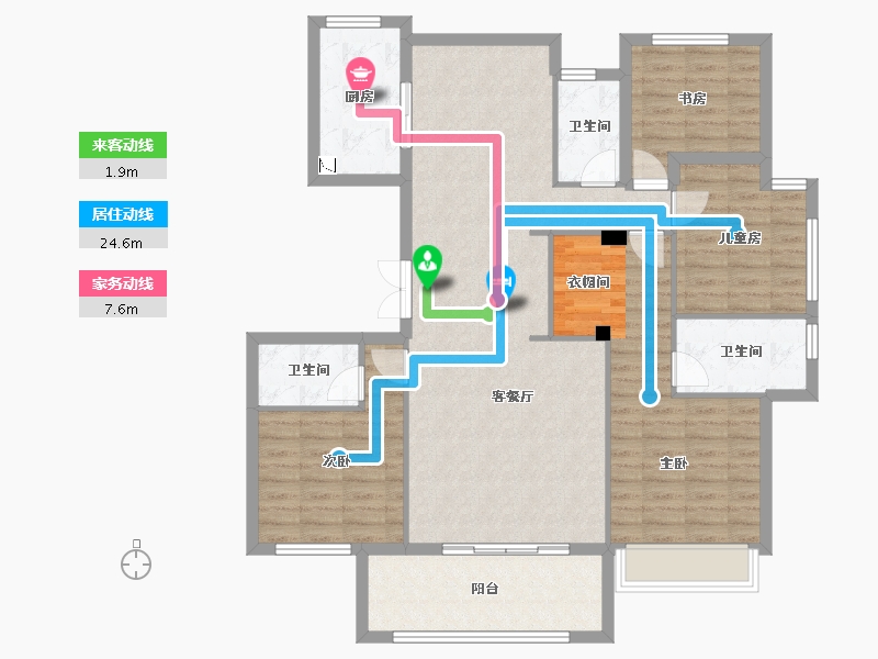 广西壮族自治区-贵港市-华泰荣御-121.67-户型库-动静线