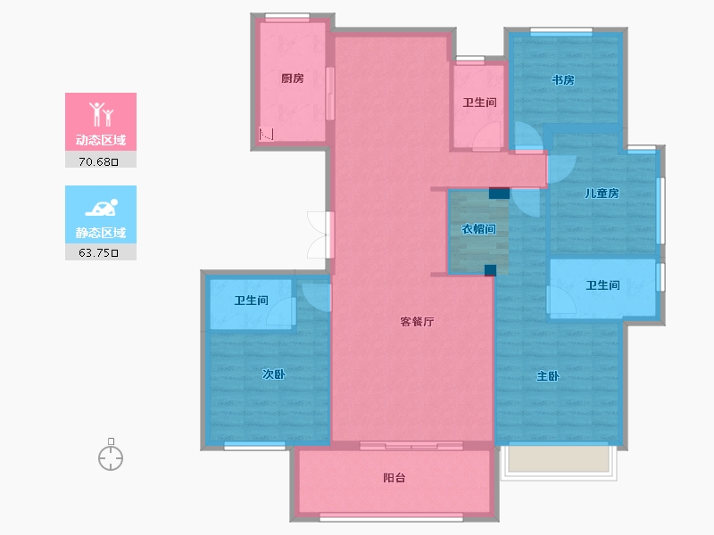 广西壮族自治区-贵港市-华泰荣御-121.67-户型库-动静分区