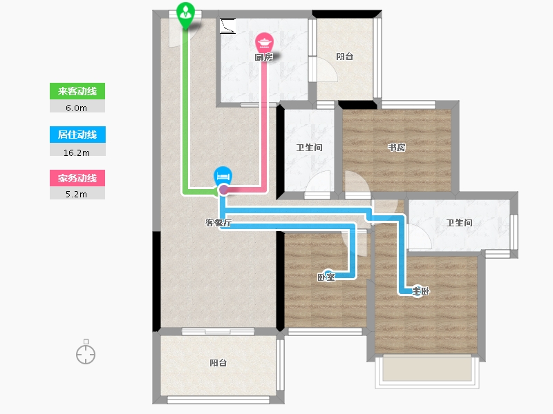 广西壮族自治区-贵港市-华泰荣御-87.82-户型库-动静线