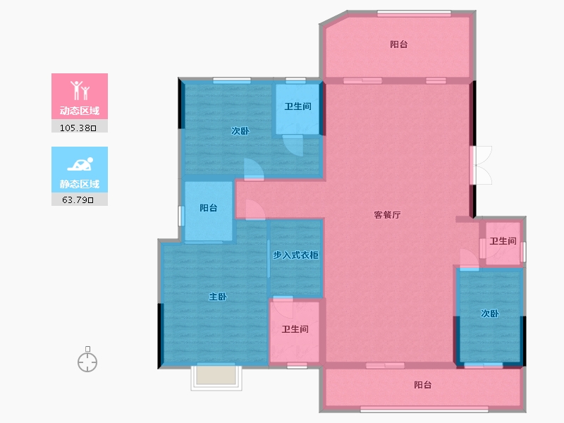 广西壮族自治区-南宁市-天昌青山府-154.14-户型库-动静分区