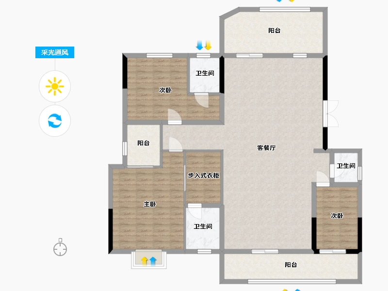 广西壮族自治区-南宁市-天昌青山府-154.14-户型库-采光通风