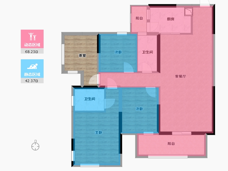 广西壮族自治区-南宁市-翰林江畔-107.23-户型库-动静分区