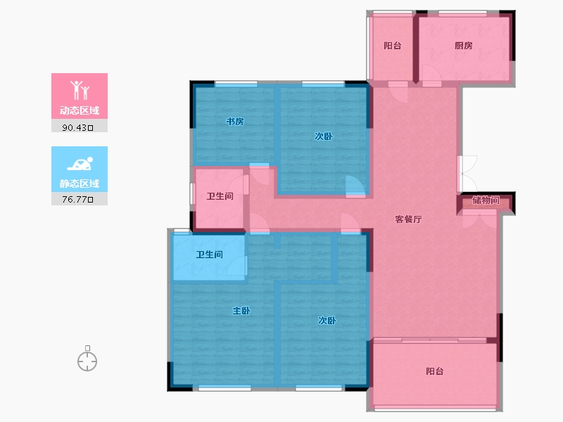 江苏省-盐城市-凤凰汇紫园-150.00-户型库-动静分区