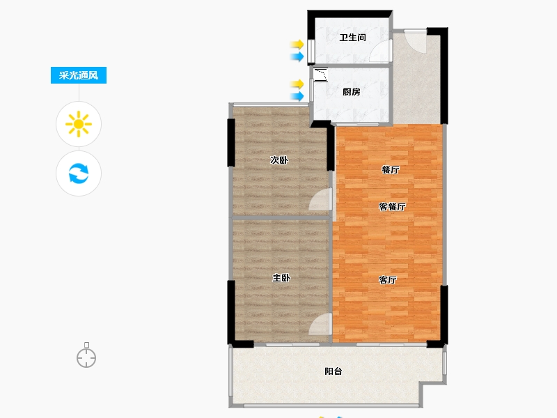 海南省-三亚市-华润石梅湾-86.64-户型库-采光通风