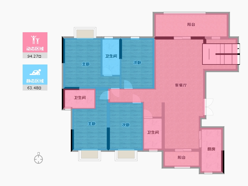 广西壮族自治区-南宁市-意洲嘉园盛景-141.34-户型库-动静分区