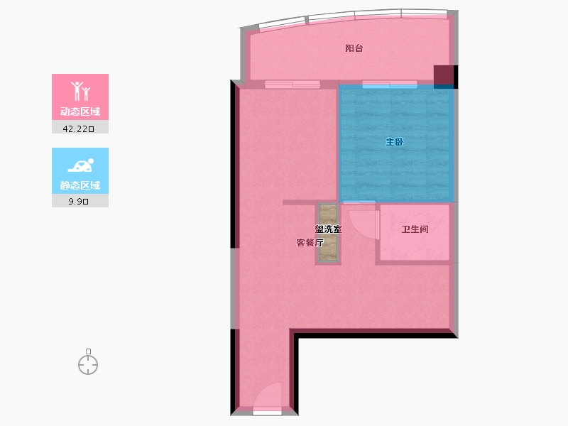 海南省-三亚市-珠江·俪豪-47.26-户型库-动静分区