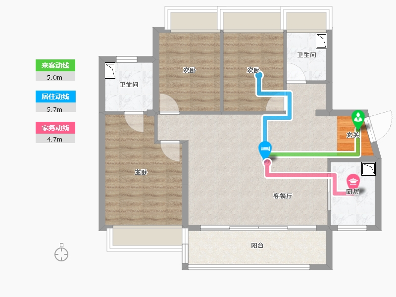 广东省-中山市-佳兆业·香山熙园-81.60-户型库-动静线