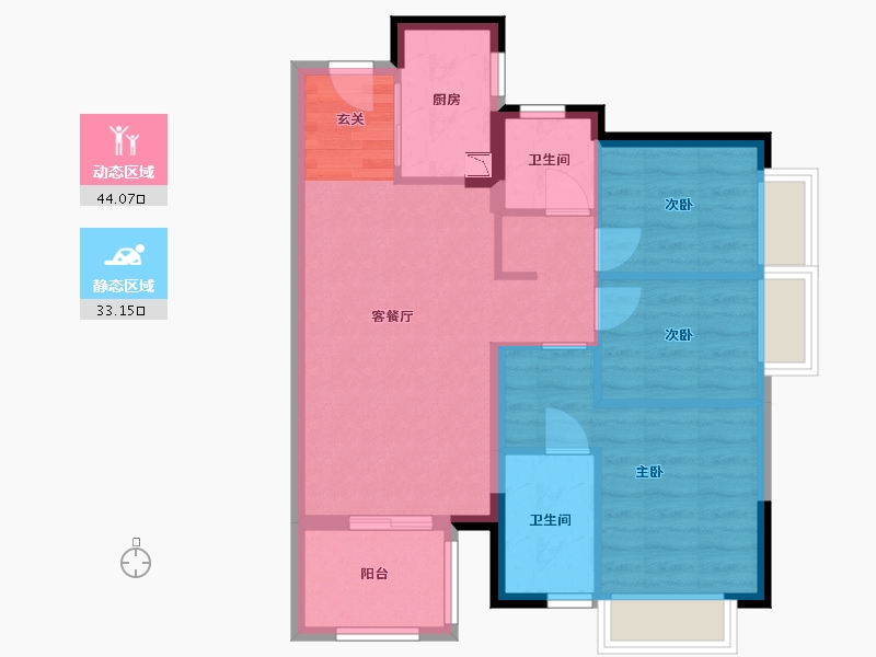 广东省-东莞市-金地名京-68.73-户型库-动静分区