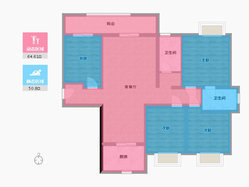 广西壮族自治区-南宁市-意洲嘉园盛景-102.02-户型库-动静分区