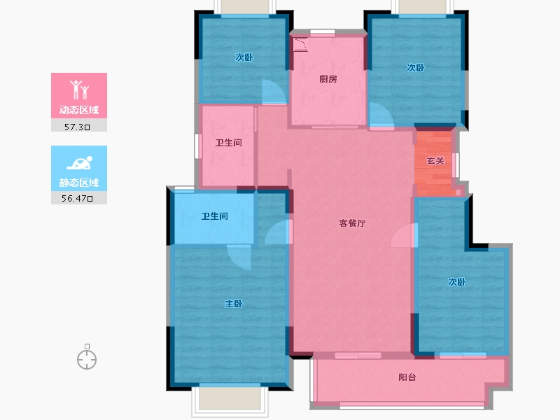 广东省-东莞市-金地名京-101.67-户型库-动静分区