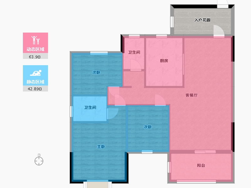 广西壮族自治区-南宁市-翰林江畔-105.11-户型库-动静分区