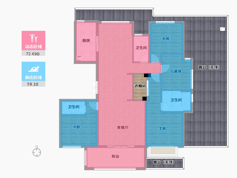 广西壮族自治区-贵港市-华泰荣御-179.84-户型库-动静分区